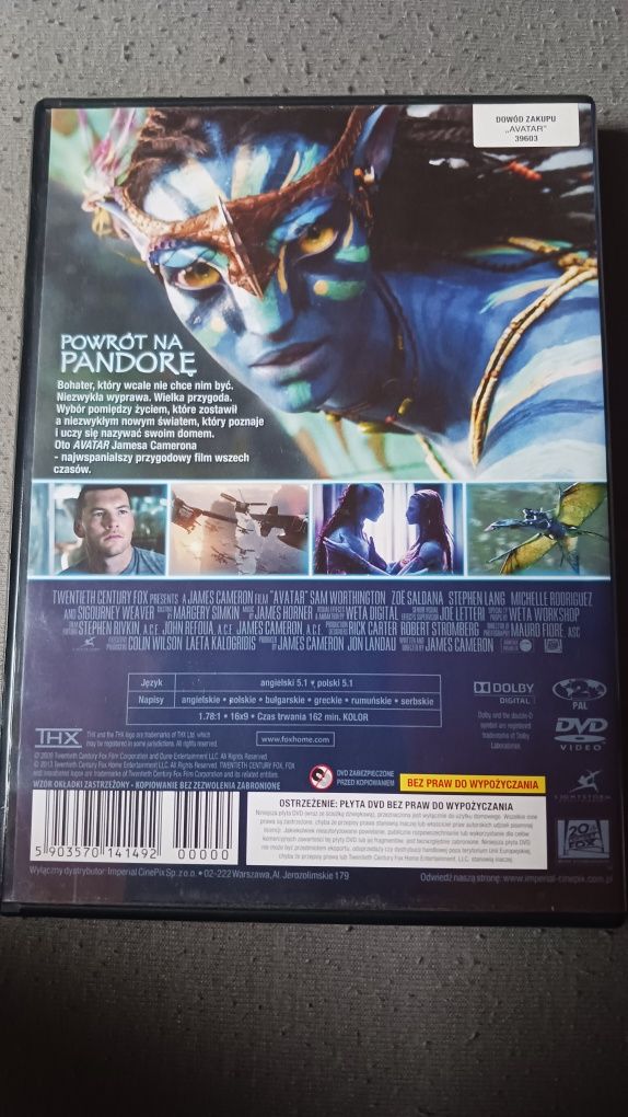 Film dvd Avatar James Cameron