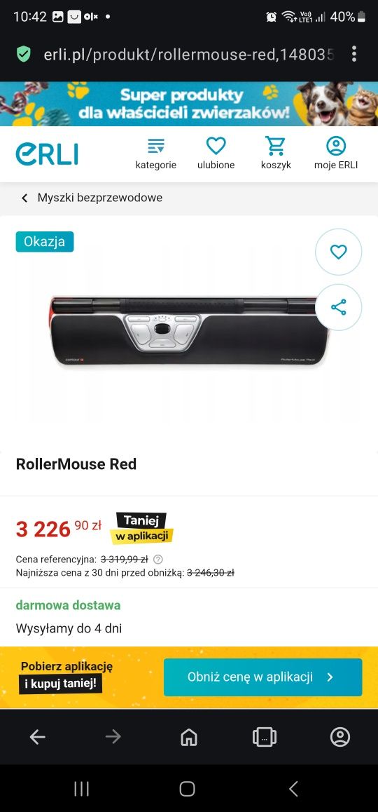 Contour RollerMouse Red