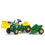 Duży Traktor zabawka na pedaly johne Deere z ładowaczem