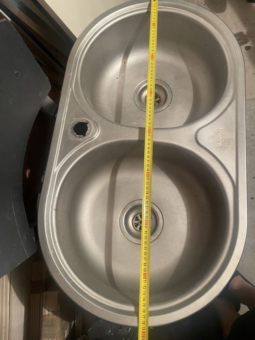 Zlew kuchenny okrągły 2-komorowy FRANKE wpuszczany