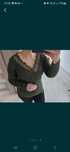 Bluzka prążek Myzem Plus Size khaki