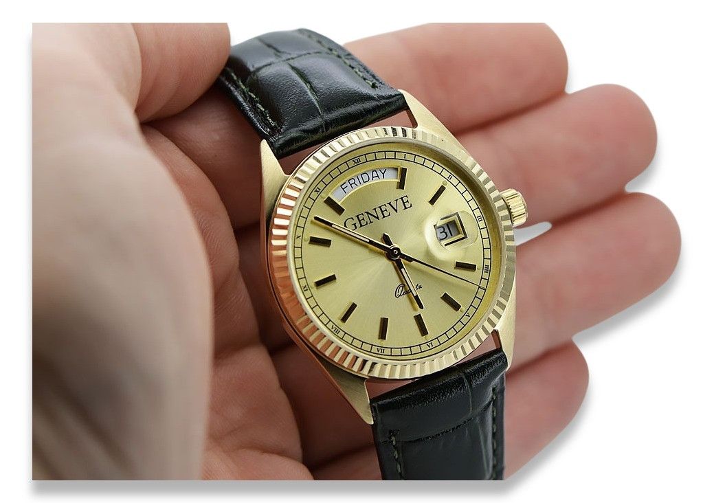 Złoty zegarek męski 14k 585 Geneve mw013y Trójmiasto
