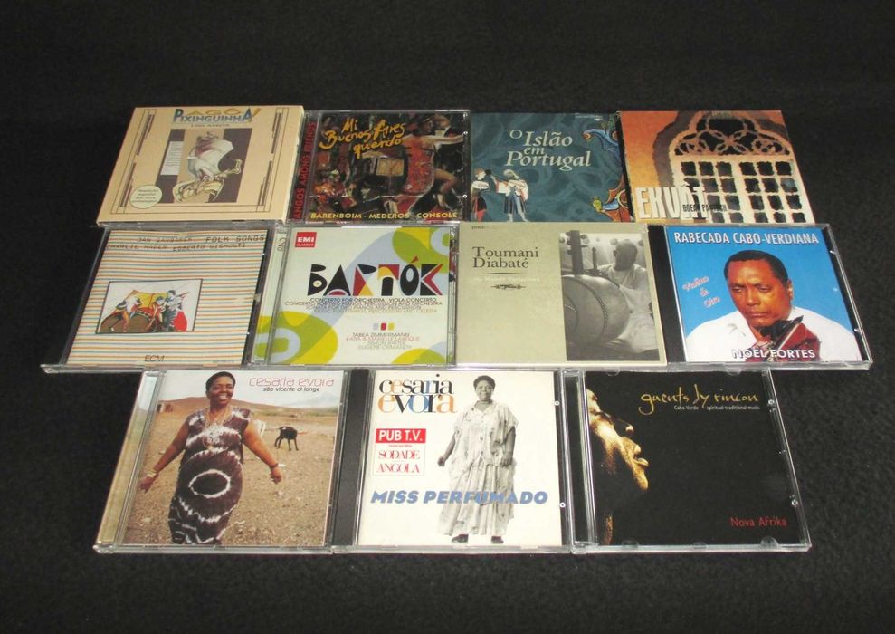 Conjunto de CD Música Popular do Mundo Folk Pixinguinha Cesária Évora