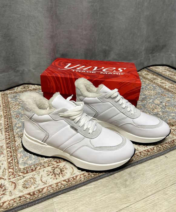 Зимние женские кроссовки Натуральная кожа