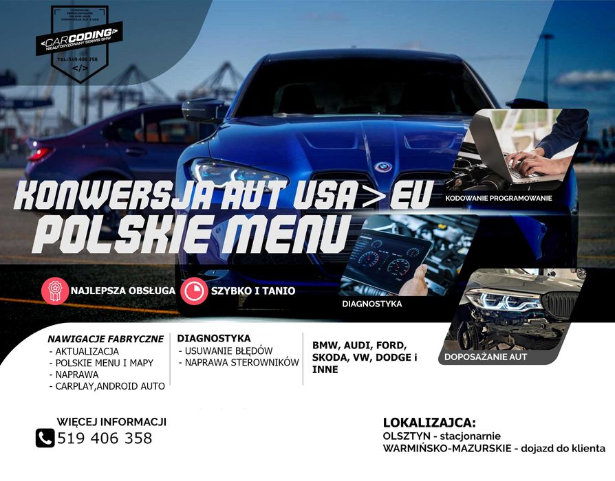 Polski Język zmiana konwersja z USA Dodge Jeep Chrysler Polskie menu