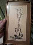 Varela aldemira desenho emoldurado pintura quadro