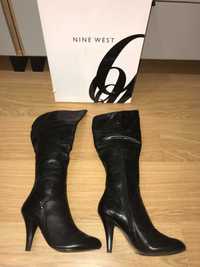 Nine West kozaki czarne szpilki damskie rozm.36,5 Jak nowe!