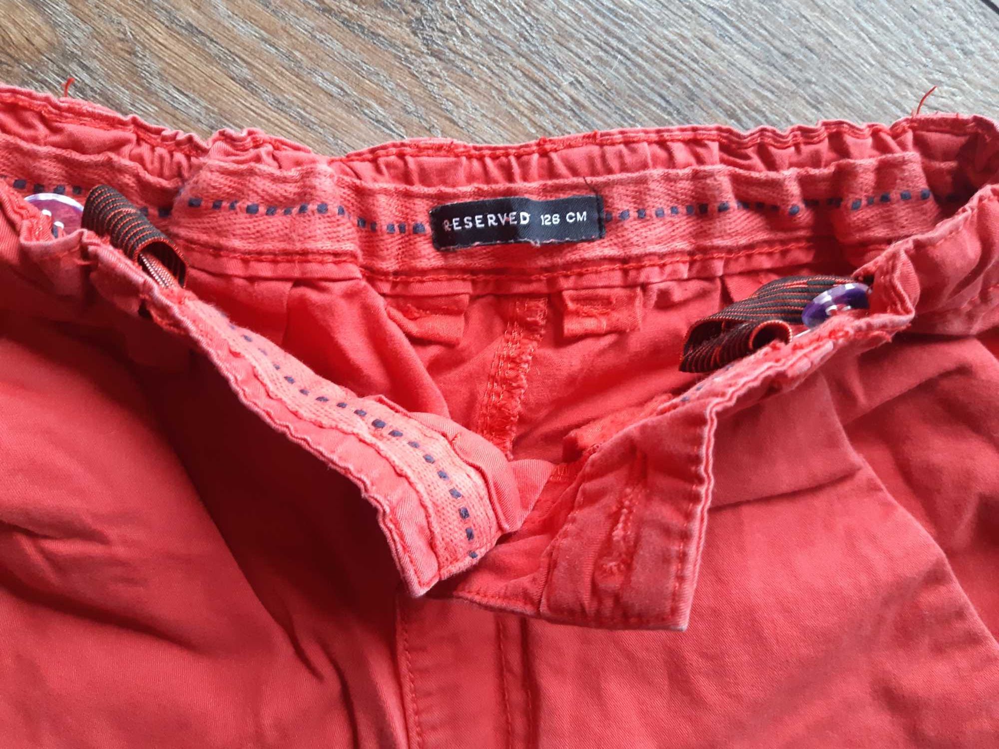 spodenki szorty jeans c&a reserved czerwone granatowe roz. 128