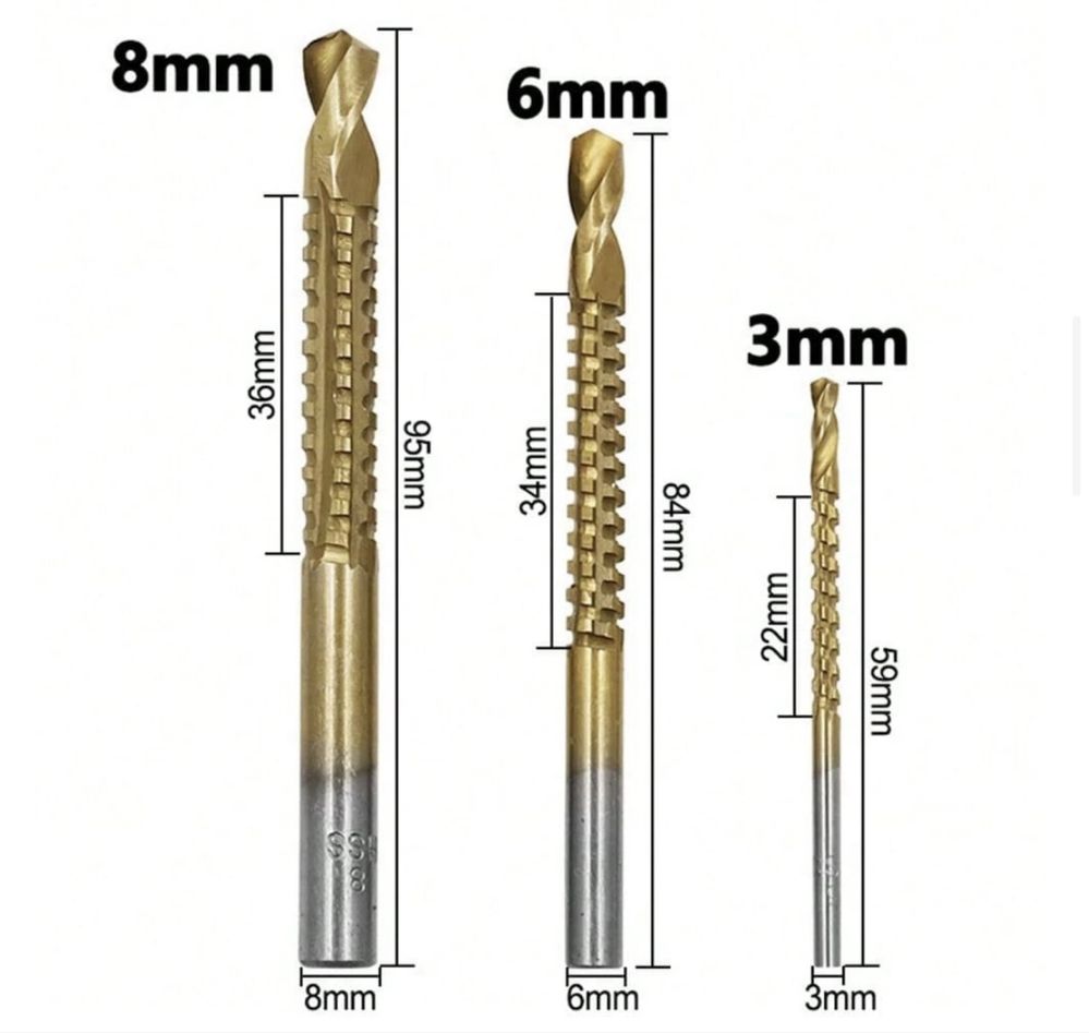 Conjunto brocas escalonadas