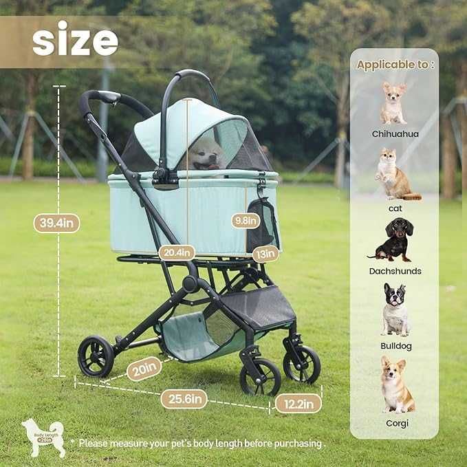 Wózek dla psa kota składany 2w1 do 20kg