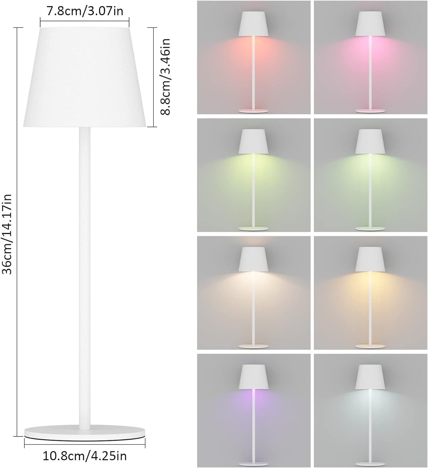 K-Bright LED lampa stołowa, bezprzewodowa, RGB