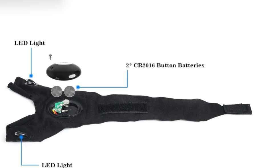 Conjunto de Luva LED De Ciclismo Iluminação Durável NOVO ENVIO GRÁTIS