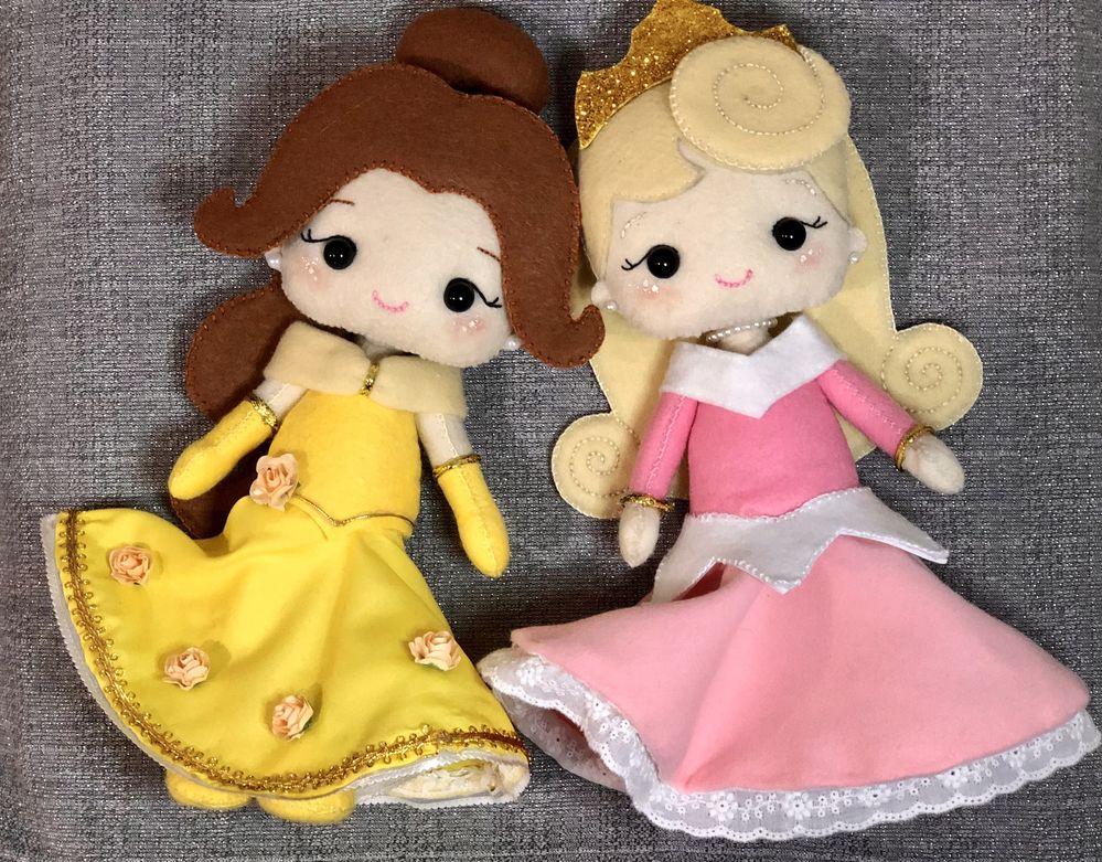 Bonecas Princesas em Feltro