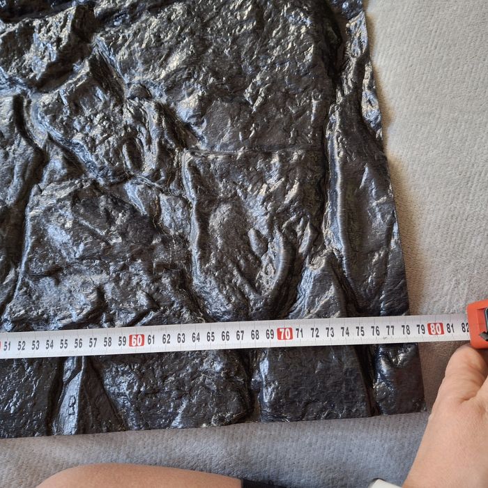 Tło strukturalne czarne do akwarium 78.5/37 cm