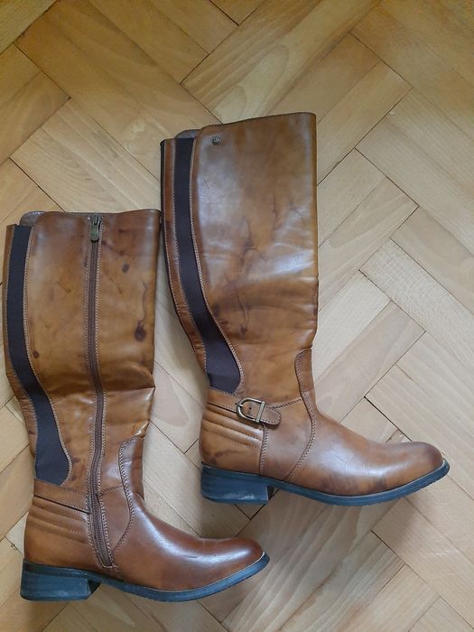 Kozaki skórzane ocieplane 39