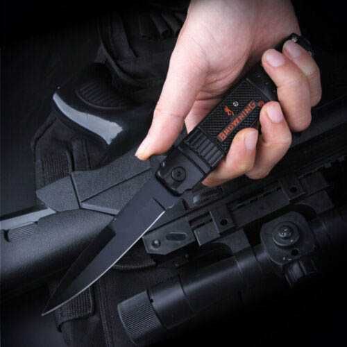 Nóż scyzoryk taktyczny BROWNING Hunter BLACK BR5