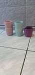 Doniczki ceramiczne kolorowe, pastelowe 5 sztuk