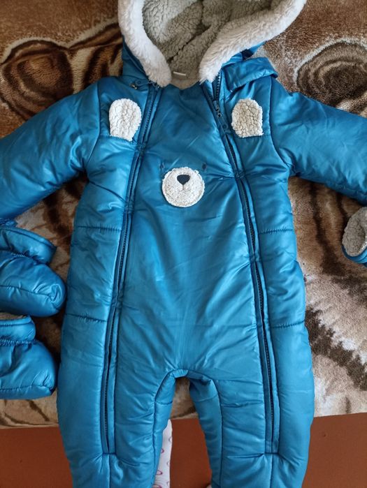 Зимній комбінезон дитячий, зимовий для хлопчика 74-80