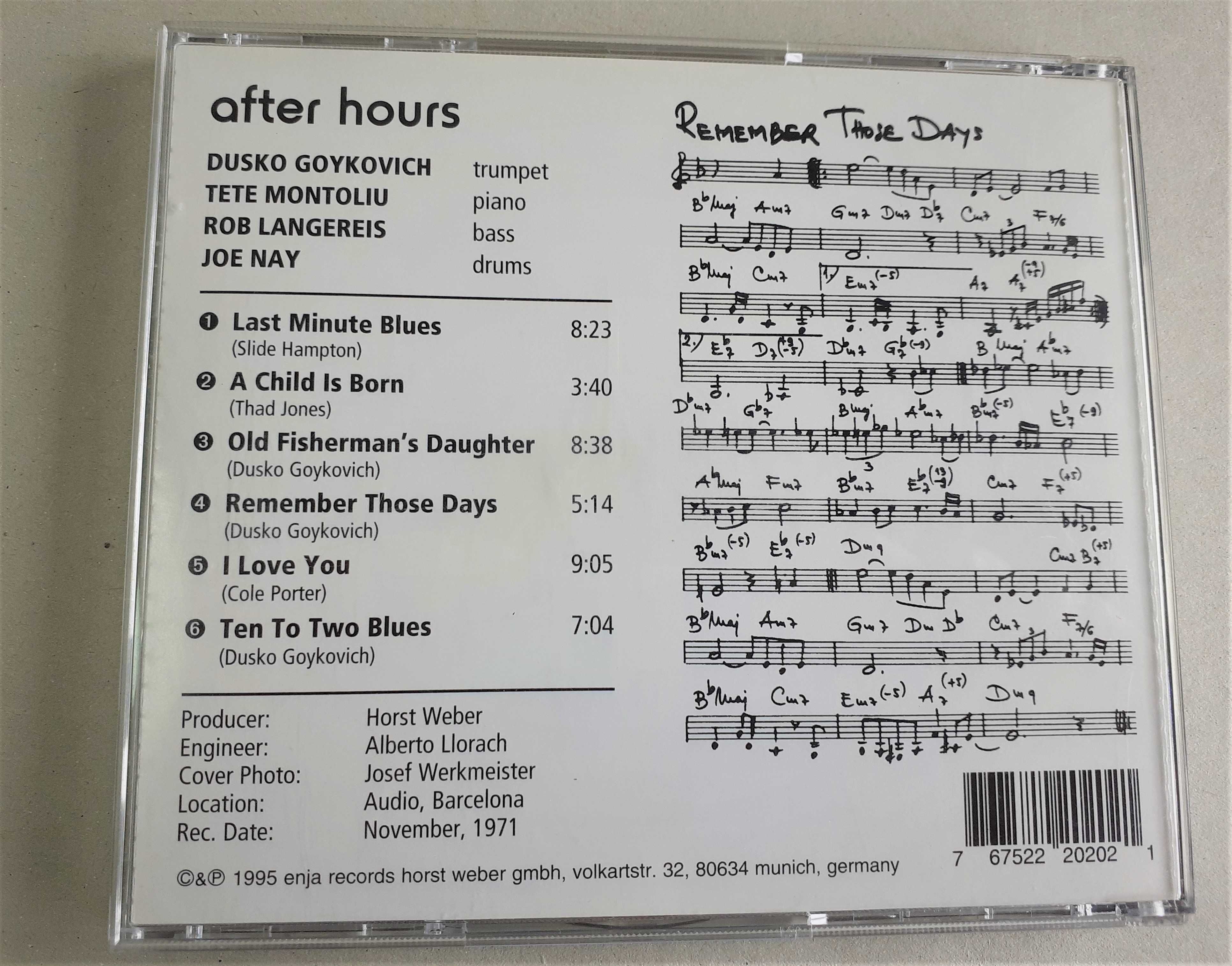 Dusko Goykovich Quarteto - After Hours