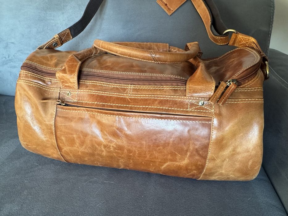 Cudowna torba podróżna! Skórzana! Retro! HIT! Unikat! Greenburry!