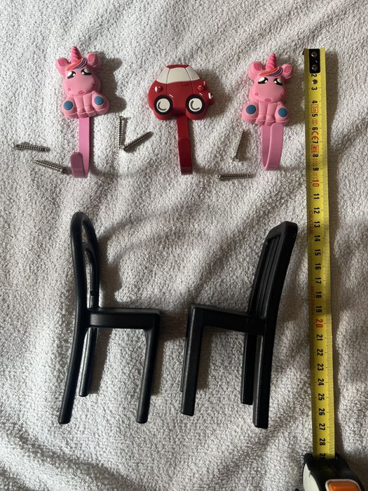 Wieszak dziecięcy Ikea krzesełko jednorożec auto zestaw 5 sztuk