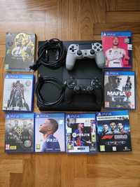 PS4 500GB + 2 Comandos + 9 Jogos