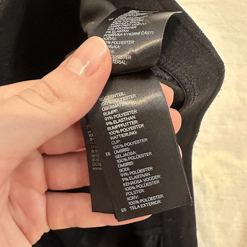 Топік спортивний, чорний топ h&m