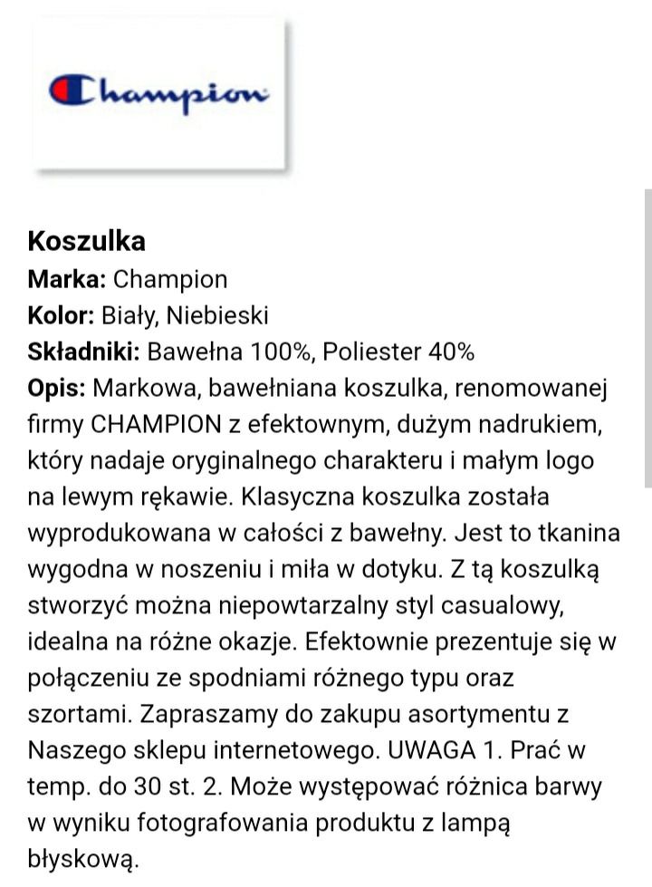 Koszulka Champion XS