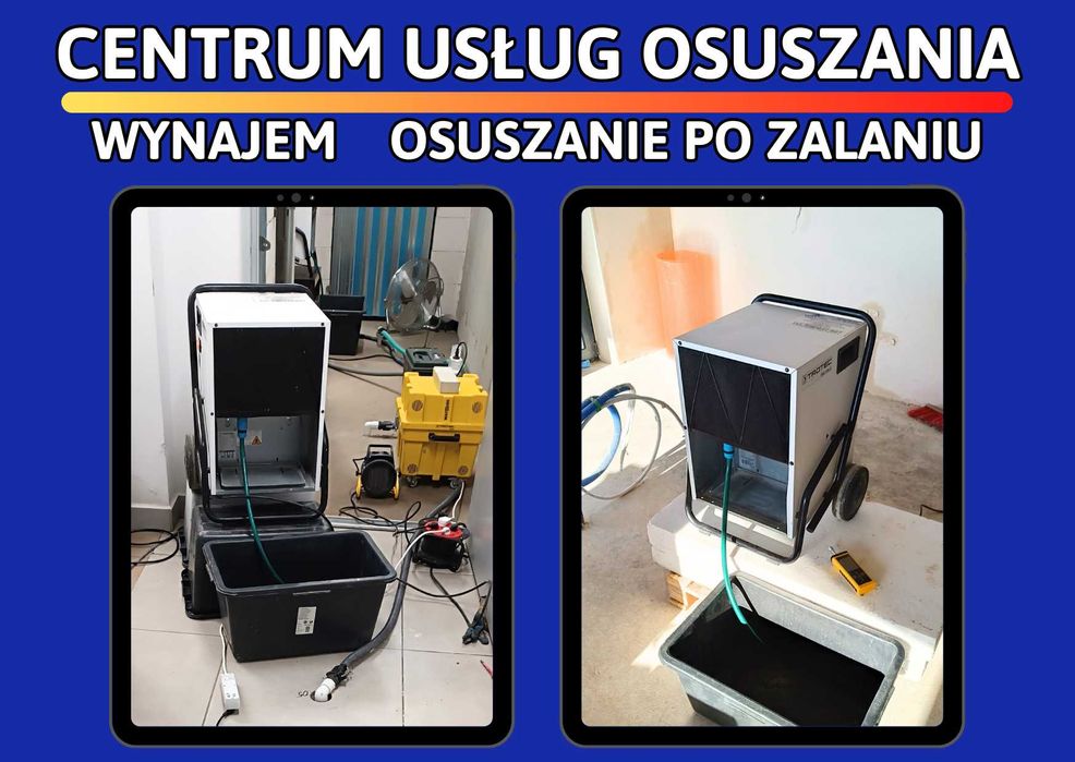 Wynajem osuszaczy / osuszacze / osuszanie po zalaniu / termowizja