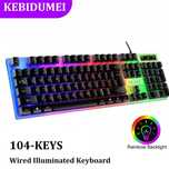 Teclado Mecânico Gamer  com fio USB 104 teclas