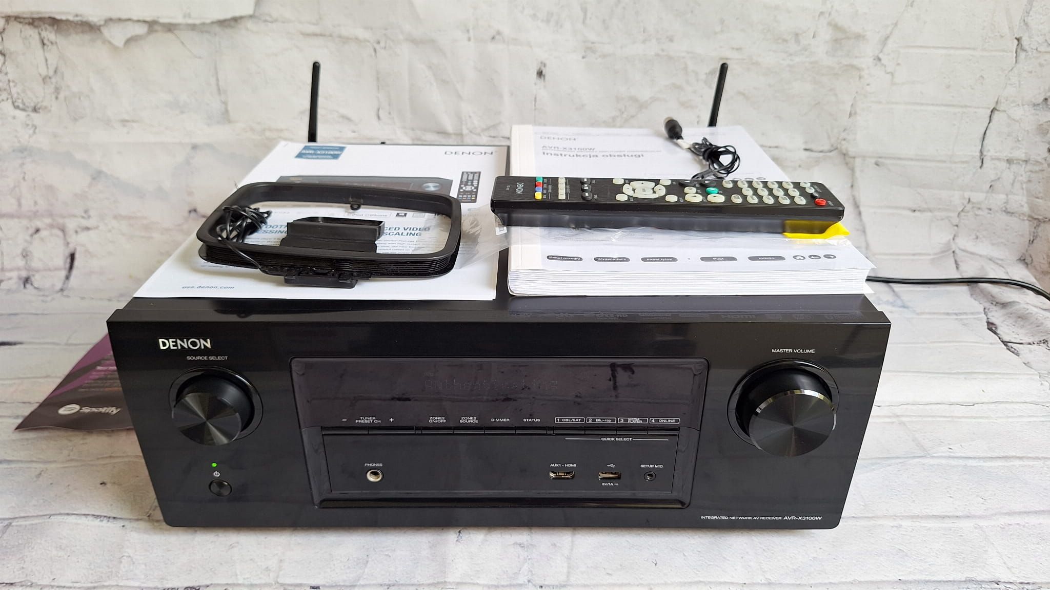7.2 Denon AVR-X3100 Wifi Bluetooth 4K 60P Spotify + PRE -OUT Adapter
