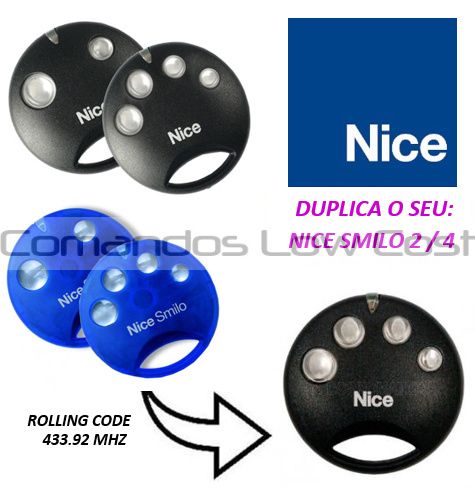 Comando Original NICE SMILO 2 e 4, NOVO