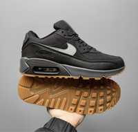 Кросівки Чоловічі Nike Air Max 90 Black White Gum Топ Premium