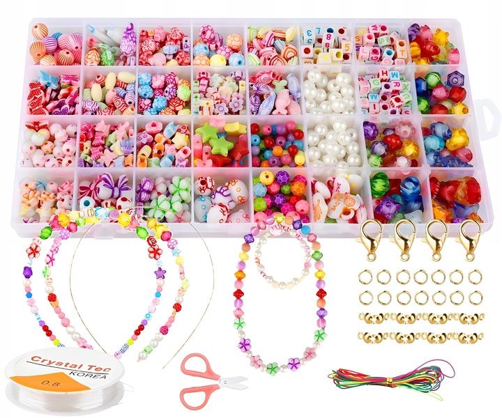 Zestaw Do Robienia Tworzenia Bransoletek Charms Koraliki I Akcesoria X