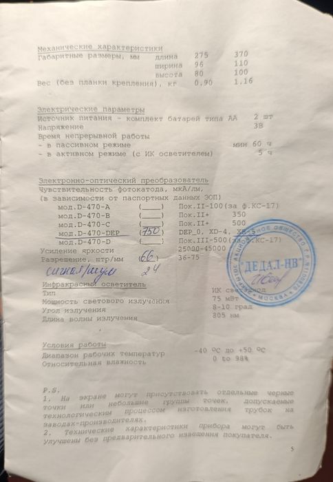 Приціл нічного бачення DEDAL 470