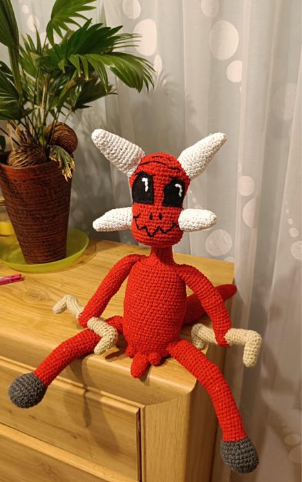 Maskotka Diabeł Domino Egzorcysta szydełko