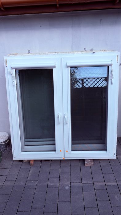 Okna z demontażu dwuszybowe złoty dąb