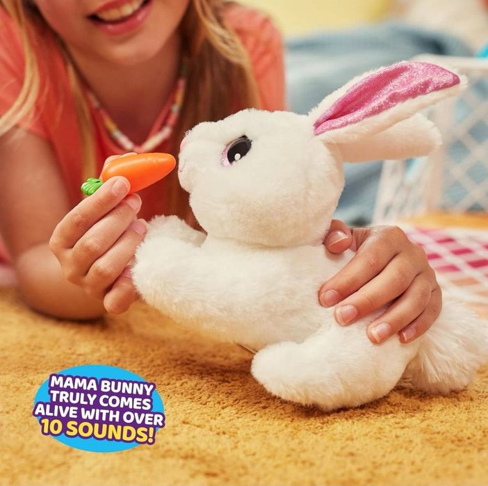 Інтерактивний набір Pets Alive Mama Bunny & Baby Surprise, м'яка іграш