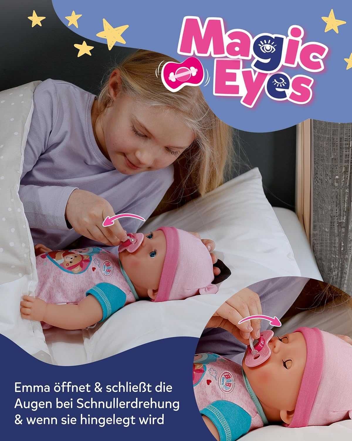 BABY BORN lalka EMMA BOBAS interaktywna realistyczna akcesoria C108