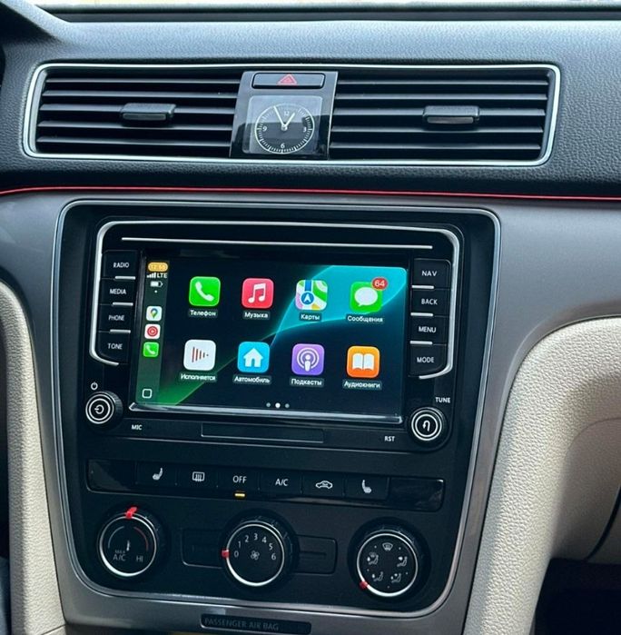 Штатна андроїд магнітола Фольцваген  Шкода  Сеат з карплей