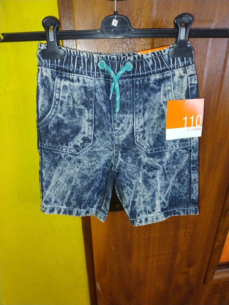 110 nowe spodenki jeansowe szorty Kiki & Koko z metką 100% bawełna