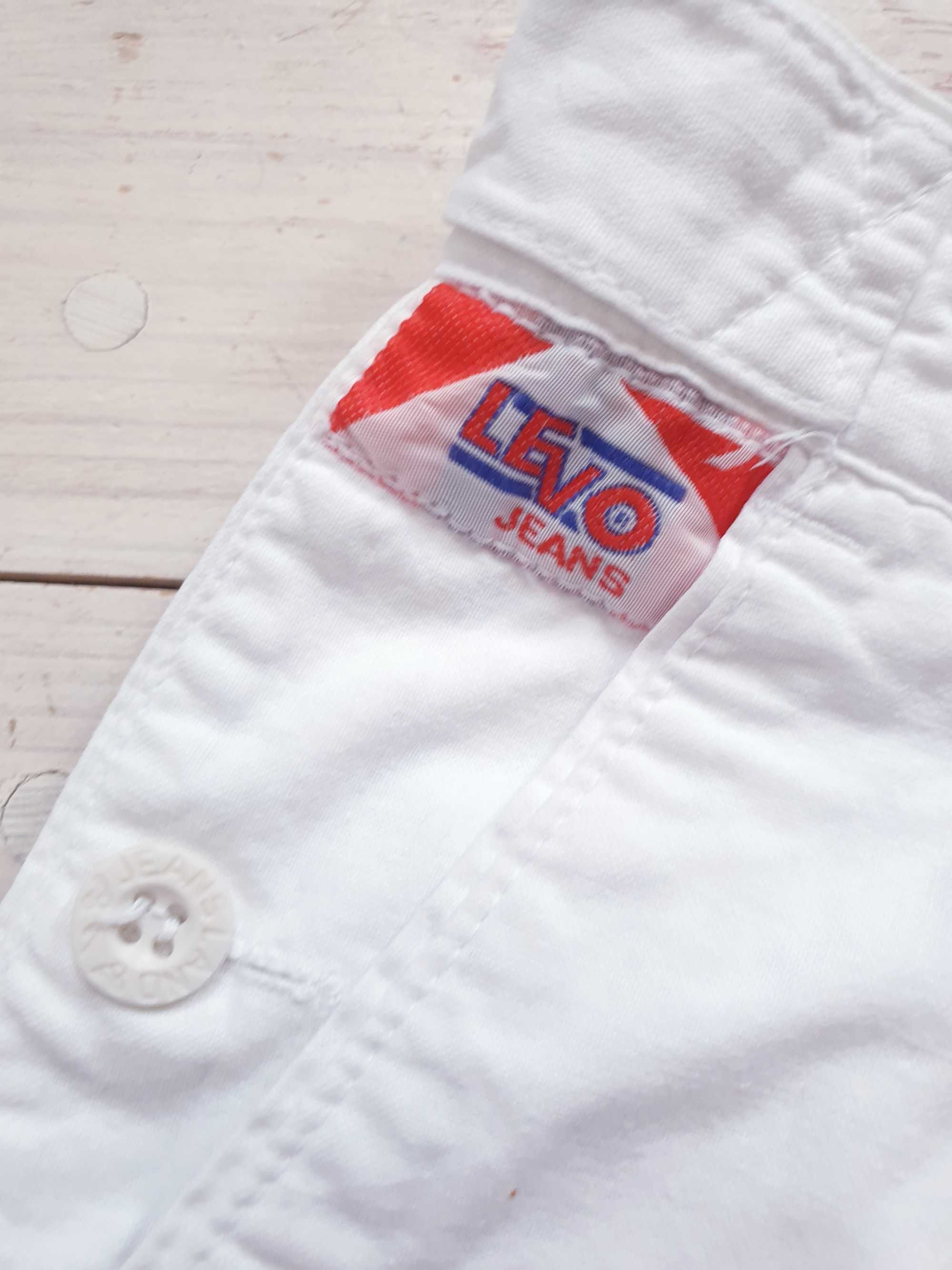 Białe bawełniane spodnie chinosy vintage Levo Jeans 38 40