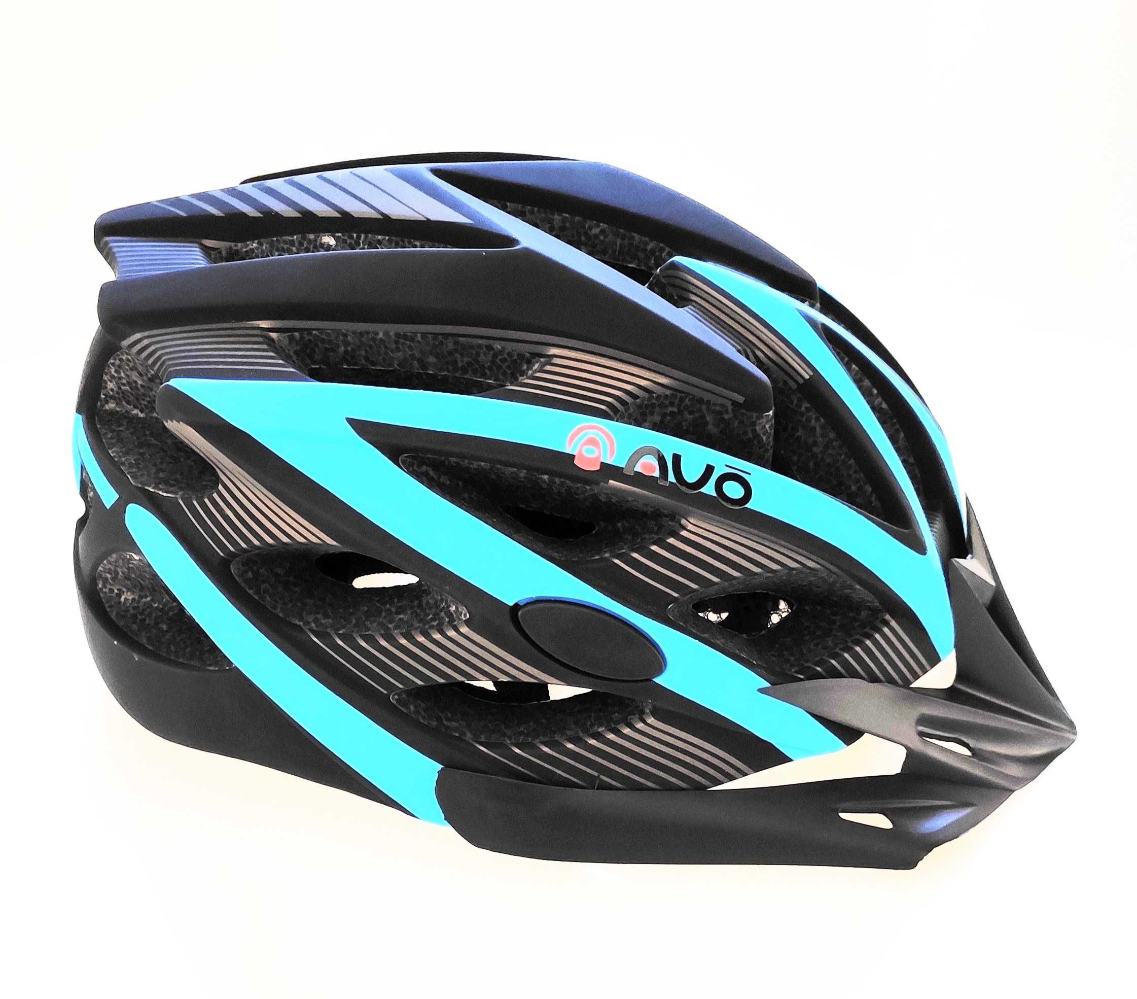 Kask rowerowy AVO-20 CZARNO/NIEBIESKI MAT rozm.L (58-62cm)