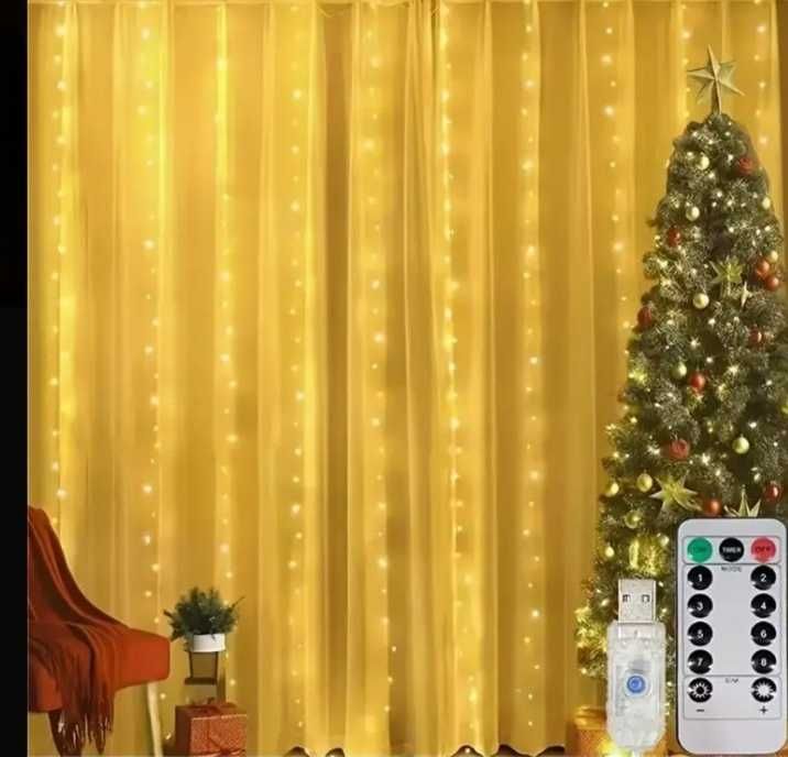 Гірлянда штора Роса. 3×2м.