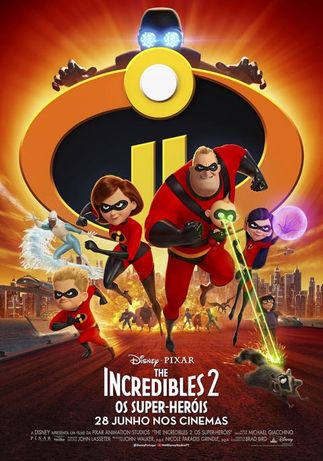 Poster do Filme Disney & Pixar "INCREDIBLES 2 - OS SUPER HERÓIS" 98x68