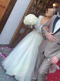 Suknia ślubna kolor śmietankowy OKAZJA