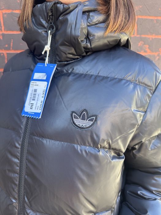 Зимова куртка пуховик пух перо оригінал Adidas xxs, xs, s, m
