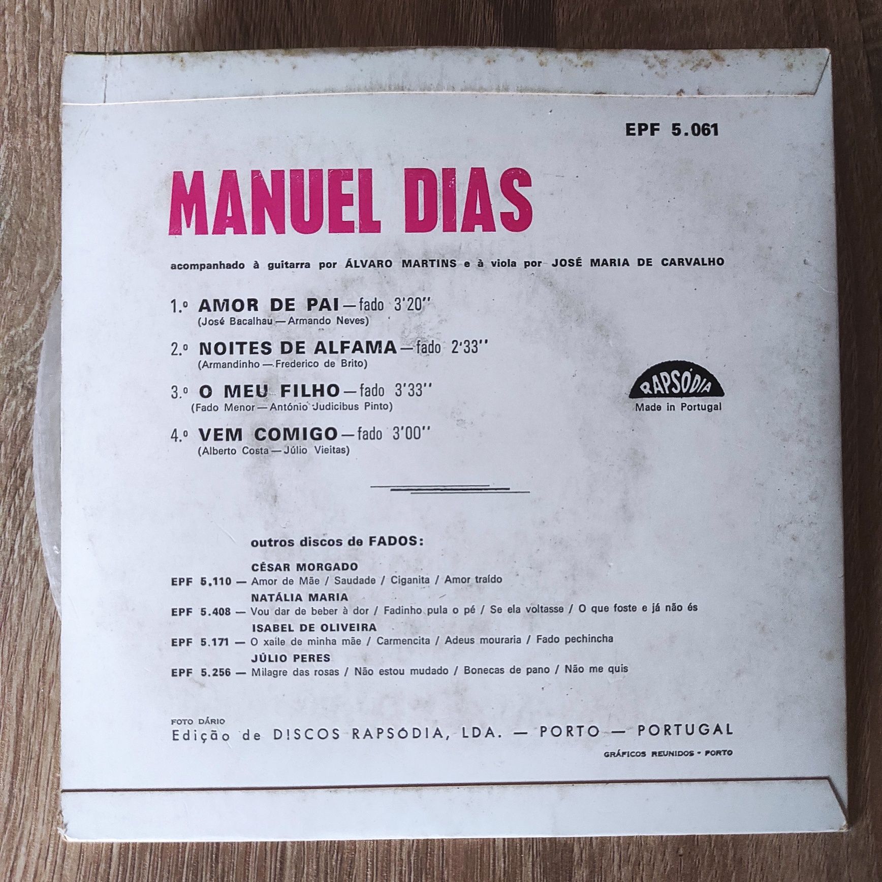 Vinil EP Manuel Dias
