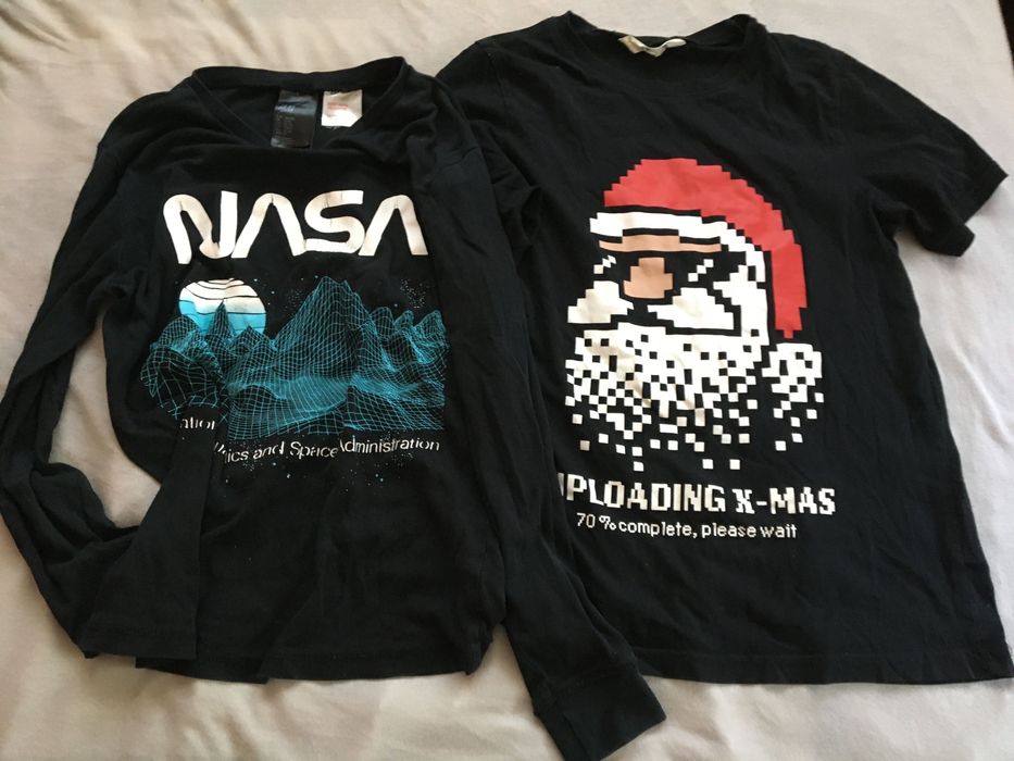 H&M Nasa, 146-153,10-12 lat koszulki 2 szt