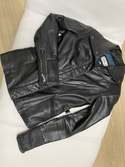 Ochnik pure kurtka skórzana skóra damska ocieplana czarna xs 34